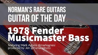 Video thumbnail for Norman's Rare Guitars - Guitar of the Day: 1978 Fender Musicmaster Bass by Normans Rare Guitars