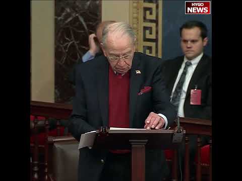 Grassley About Transparency: quite easy to deny the news reports, Biden Needs To Provide Answers