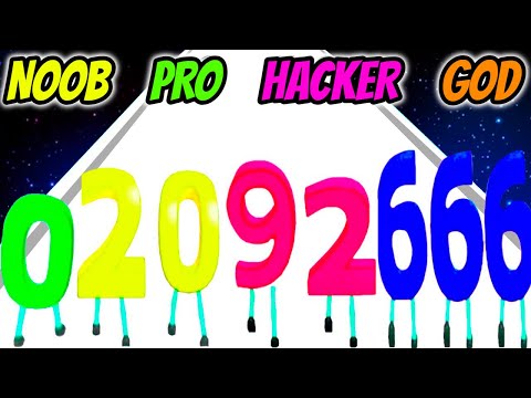 Digit Run 3D - NOOB vs PRO vs HACKER vs GOD