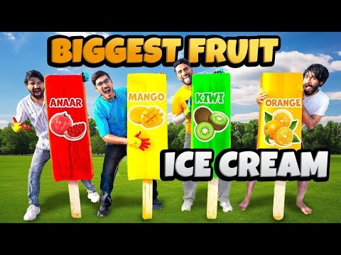 We Made Biggest Fruit Ice Cream   100% Real Fruit