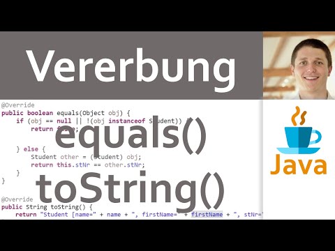 💻 JAVA | Vererbung 12 - Klasse Object: Student equals/toString überschreiben (Übung mit Lösung)