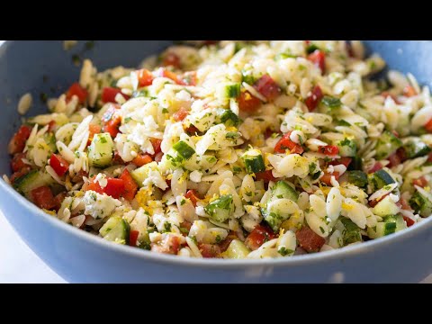 Lemon Orzo Salad | Perfect Summer Salad For BBQs or Potlucks