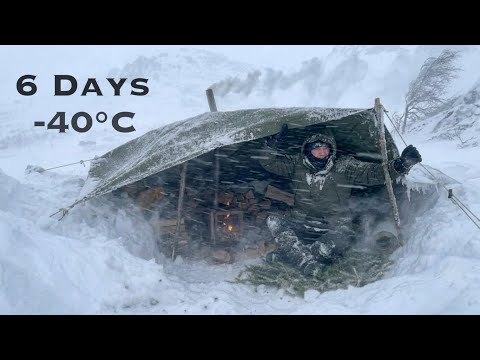 Trapped in a Deadly -40°C Blizzard for 6 Days | Solo Winter Survival