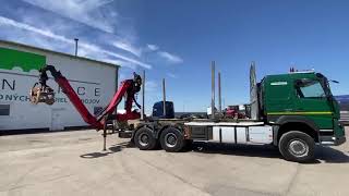 Volvo 13.500 FMX AdBlue woodtruck, 6x6, crane, E6, 018 timber truck | Image 4 - Autoline