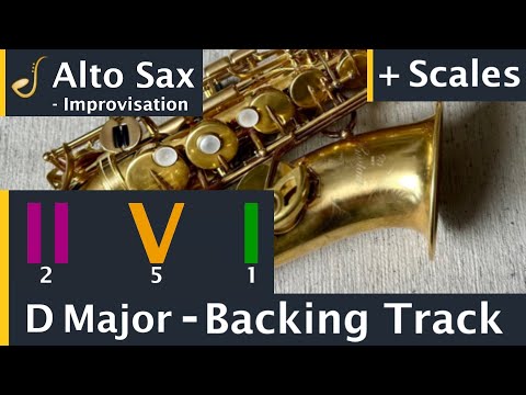 Alto Saxophone 2 5 1 Backing Track Jam in D Major | Improvisation