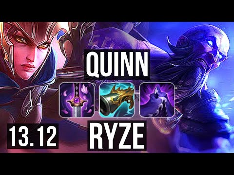 QUINN vs RYZE (MID) | 15/0/9, 4.4M mastery, Rank 5 Quinn, Legendary | EUW Grandmaster | 13.12