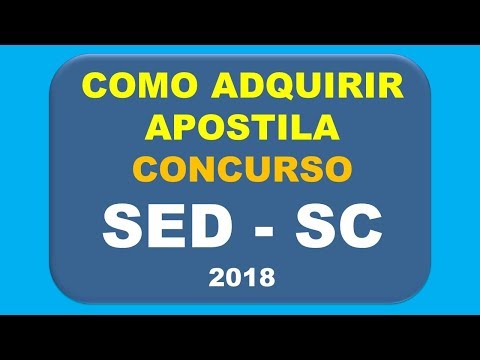 Baixar Apostila SED - SC 2018 - Santa Catarina