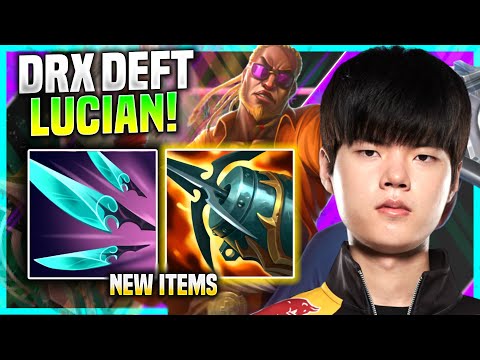 DEFT PICKS LUCIAN WITH NEW ITEM KRAKEN SLAYER! - DRX Deft Plays Lucian ADC vs Kai'Sa!