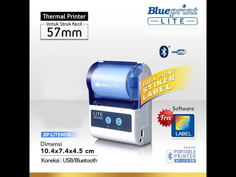 Blueprint BP-LITE58 Printer Thermal Portable Bluetooth Termal Blueprint BP-LITE58 Printer Thermal Portable Bluetooth Termal