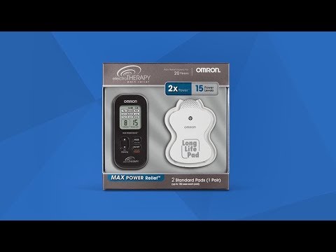 Omron Max Power Relief TENS Device and Electrotherapy Long Life Pads -  9409112