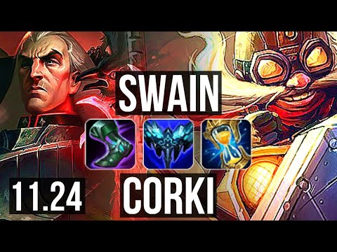 SWAIN vs CORKI (MID) | 1.9M mastery, 19/4/15, Legendary | EUW Diamond | 11.24