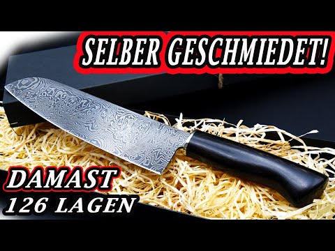 So sieht echtes Handwerk aus! Damastmesser selber schmieden