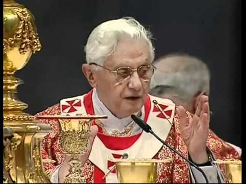 Prefazio Solenne del Pentecoste cantato da Benedetto XVI