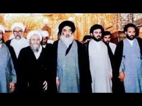 ⁣السيد السيستاني (دام ظله) يحضر مراسيم دفن السيد أبو القاسم الخوئي مع مضايقات البعث || فيديو نادر