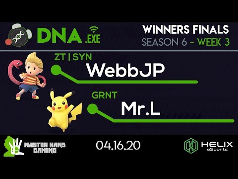 DNA.EXE S6:W3 - ZT | SYN | WebbJP (Lucas) Vs. GRNT | Mr.L (Pikachu)  - Winners Finals
