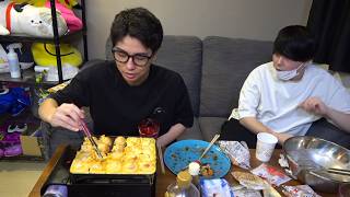 俺の家でぱいなぽ～と秘密の”たこ焼きパーティ”で暴れる！