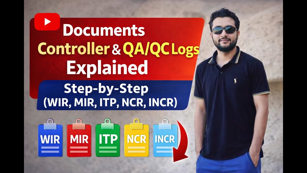Documents Controller & QA/QC Logs Explained | Step-by-Step (WIR, MIR, ITP, NCR, INCR)