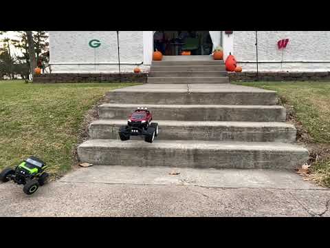 Slow-Mo RC Car Crash Down Stairs