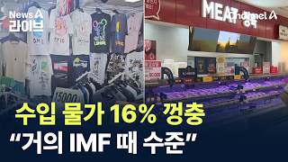 수입 물가 16% 껑충…“거의 IMF 때 수준” / 채널A / 뉴스A 라이브