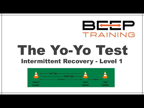The Yo-Yo Test [Intermittent Recovery – Level 1] (Complete Audio) #beeptraining#yoyotest#running
