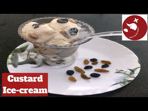 Custard Powder Ice cream Telugu | How To Make Ice cream | 3 Ingredients Simple Tasty Custard Athome