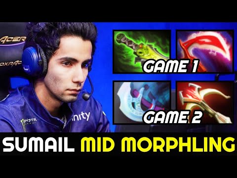 SUMAIL Mid Morphling - 14min Ethereal Blade Unkillable Raid Boss 7.27 Dota 2