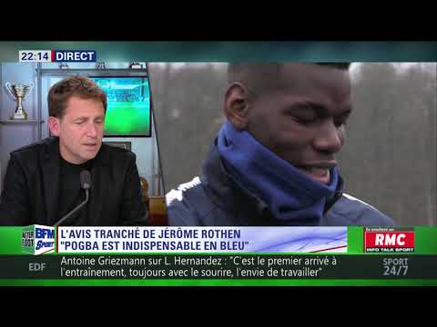 After Foot du mercredi 21/03 – Partie 1/6 - L'avis tranché de Jérôme Rothen sur Pogba