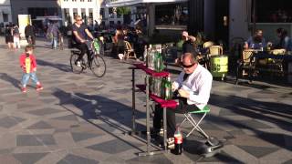 Zoran Madzirov (II), the Bottleman, streetmusic at Copenhagen