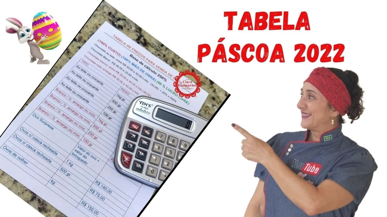 Como fazer Tabela de ovos de Páscoa 2022! Que comecem os trabalhos!!