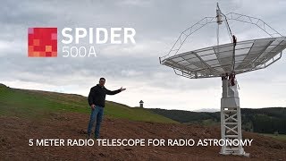 SPIDER 500A professional radio telescope installed in Scotland