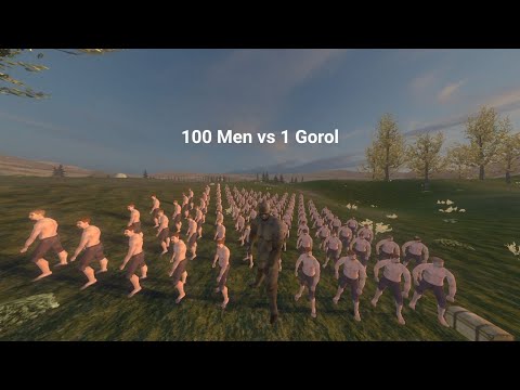 100 Men vs 1 Gorilla | Warsword Conquest: 100 Men vs 1 Gorol