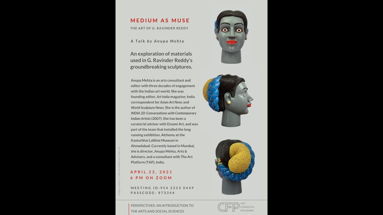 CFP Lecture Series: MEDIUM AS MUSE | THE ART OF G. RAVINDER REDDY | A Talk by Anupa Mehta