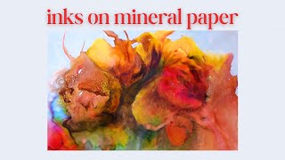 Emerging Florals from Acrylic Inks on Mineral Paper
