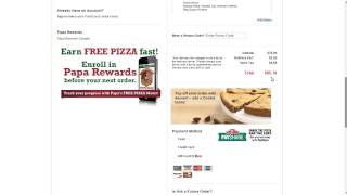 How to use a promo code at Papa Johns