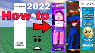 How to make a Good ad in Roblox FOR FREE 2023!