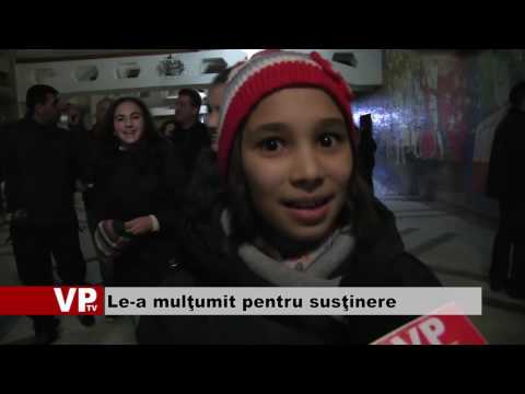 Le-a mulţumit pentru susţinere