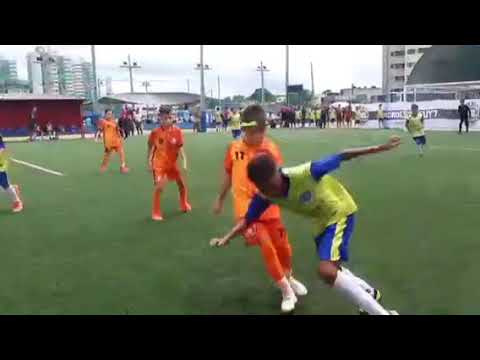 Copa Natal Kids Fut7 sub10 2022. Orange 0x1 Tubarões PE. 1° tempo. FINAL.