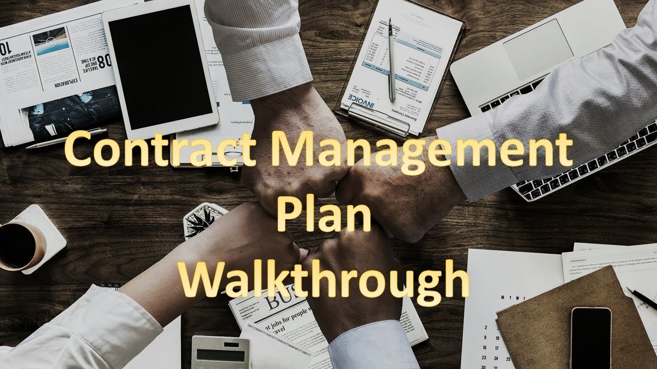 Contract Management Plan Template Walkthrough