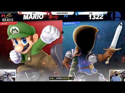Saturday Smashdiac 1 [SSBU Tournament] - Neet (Mario) vs. Erin (Mii Swordfighter) Losers R3