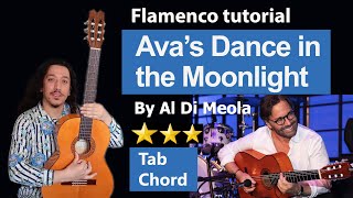 Flamenco tutorial - Ava's Dance in the Moonlight by Al Di Meola with tab & chord