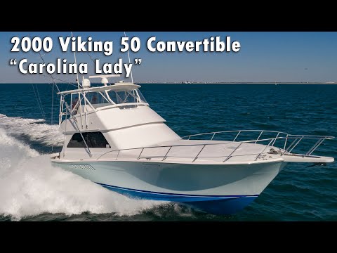 2001 Viking 50 Convertible Carolina Lady Video