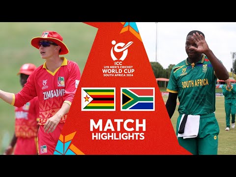 Zimbabwe v South Africa | Match Highlights | U19 CWC 2024