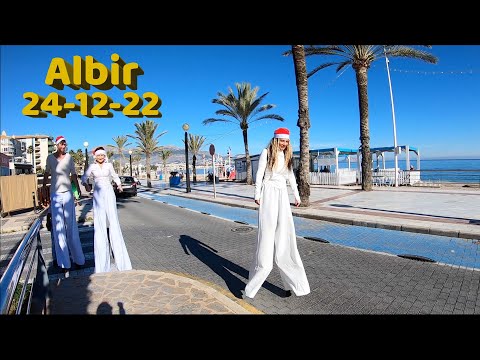 🎄Albir, Alicante, Costa Blanca, Spain. 🎄Christmas Eve🎄Afternoon Promenade Walking Tour 🇪🇸🎄
