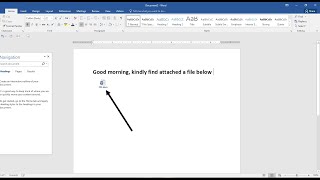 How To Insert A File Within A Word Document | Embed or link a file in ms word
