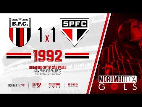 Botafogo-SP 1x1 São Paulo - Paulista 1992 - fase 01 - rodada 04 - 30/07/1992