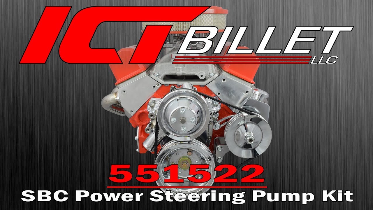 Watch video ICTBillet 551522 SBC Power Steering Pump Kit Installation Instructions Now ICTBillet 551522 SBC Power Steering Pump Kit Installation Instructions