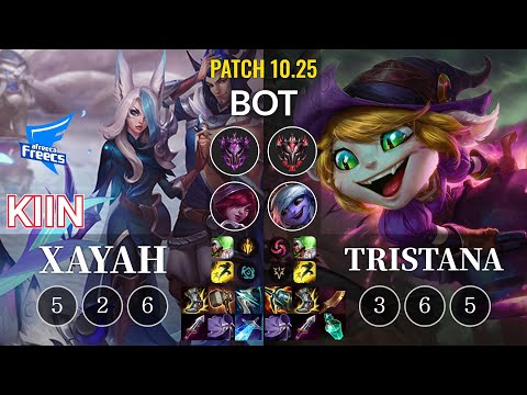 AF Kiin Xayah vs Tristana Bot - KR Patch 10.25