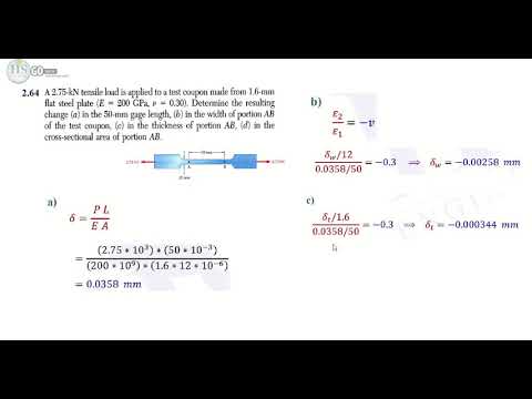 11 Mechanics of Materials CH2 Strain Q64