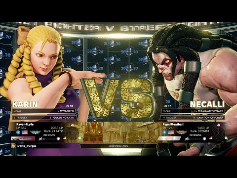 Street Fighter V Ranked Match #173 Karin vs Necalli