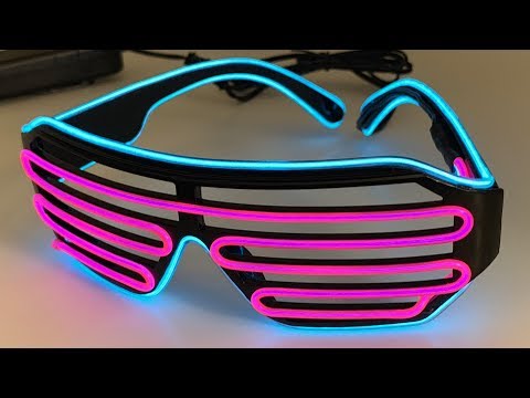 Party led glasses flashing light up shades (pink)